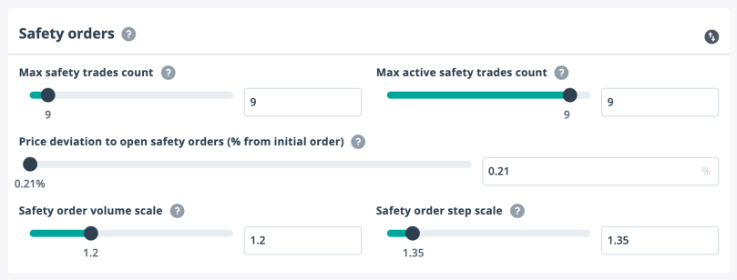10 3Commas Bot strategy Safety Orders settings