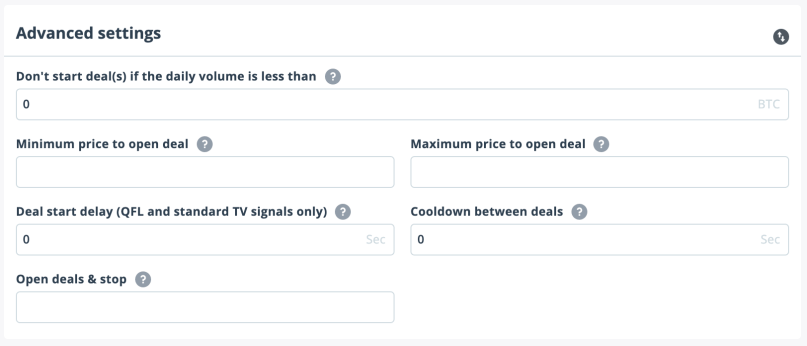 11 3Commas Bot strategy Advanced settings